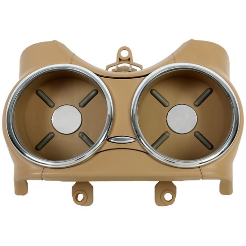 Dual cup holder tan front - dual, for