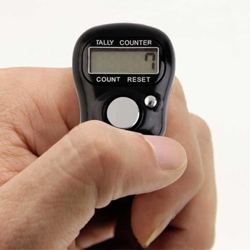 Black digital finger hand - black,