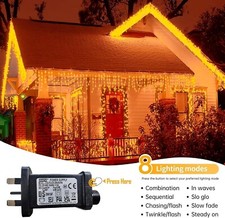 57ft 200 LED Warm White Icicle