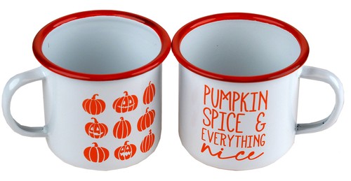 Enamel camping mug halloween - enamel,