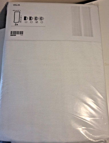 Ikea hilja white - white, curtains