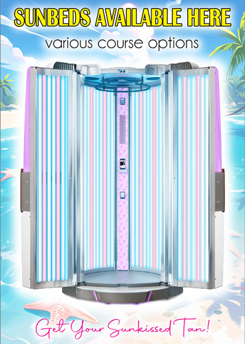 Upright sunbed available here - upright,