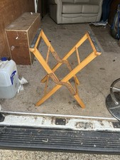 Vtg Wooden Folding Luggage Rack Stand or Tray Table Base Great Condition