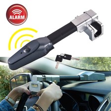 UK Touch Alarm Bi-Bi Anti-Theft Car Van Steering Wheel Lock Security Clamp Lock