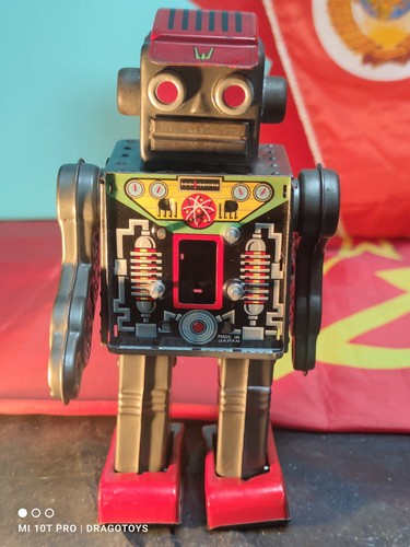Vintage space robot with hat - vintage,