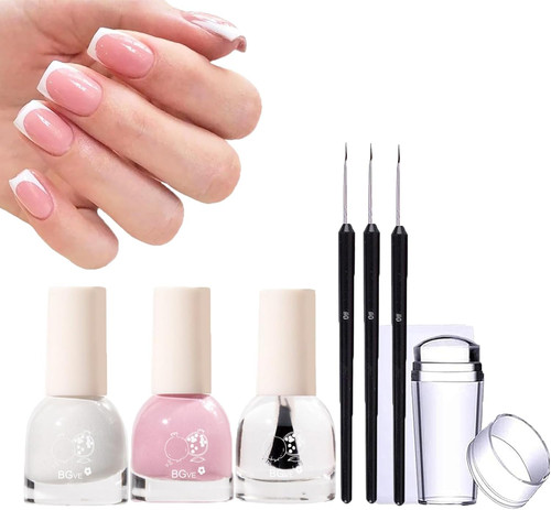 French manicure nail polish - manicure,