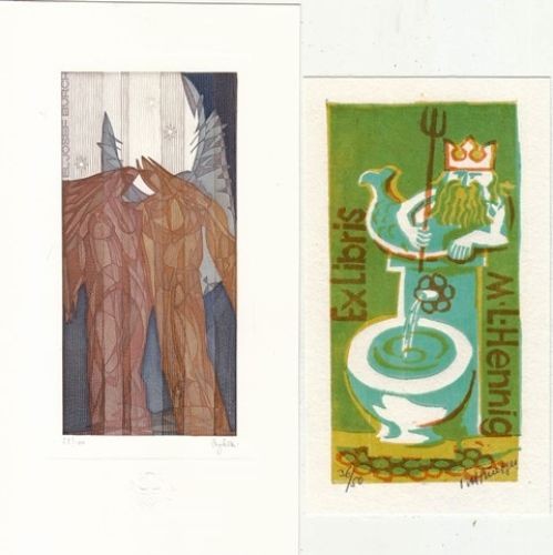 Exlibris bookplate lot - bookplate,