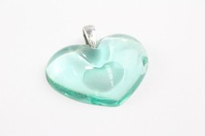 Lalique Signed Branded Pendant Heart Glass