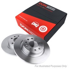 2x Brake Discs Solid For