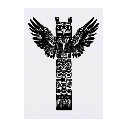 Tribal totem pole temporary - 'tribal, '