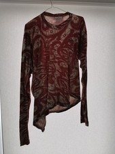 Vivienne Westwood Man Red Squiggle Long-Sleeved Tshirt Size M