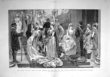 Original Old Antique Print