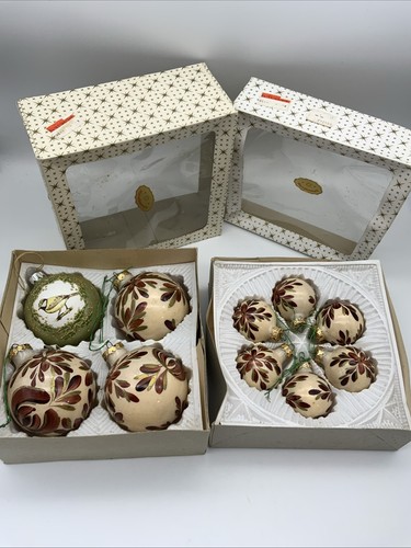 Vintage glass baubles hand - glass,