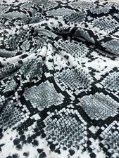 Silver Grey Snake Print Spun