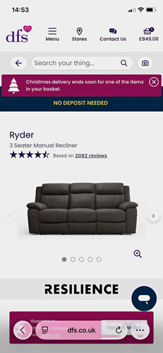 Dfs ryder seater - dfs, brown