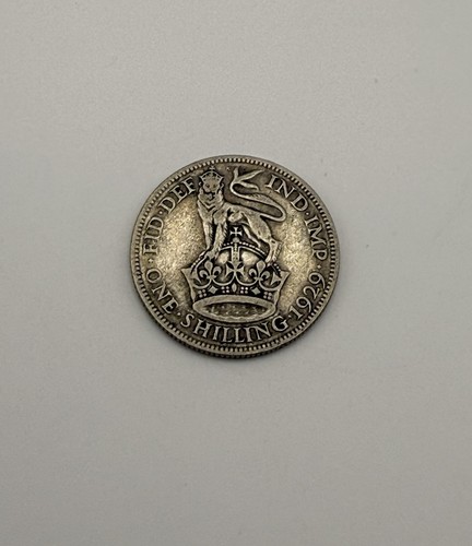1929 george one shilling - v,