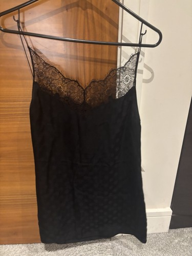 Givenchy black satin lace - black, lace-trim