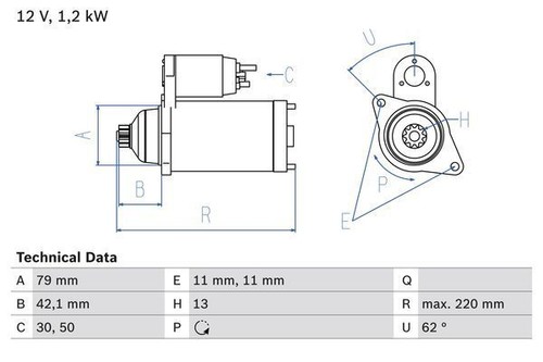 Bosch starter motor for - starter,
