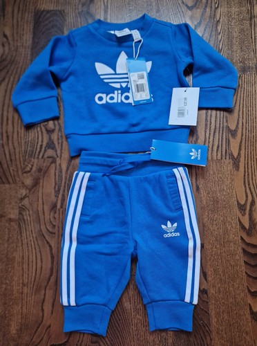 Kids blue adidas tracksuit - blue,