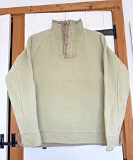 FatFace Airlie Fisherman Button Up Sweatshirt Pullover in Sandstone/Beige Medium