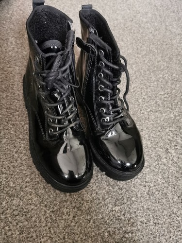 Girls next black - patent, boots