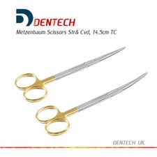 Metzenbaum Scissors 6 Surgical Dental Curved & Straight Blade S Steel Tungsten