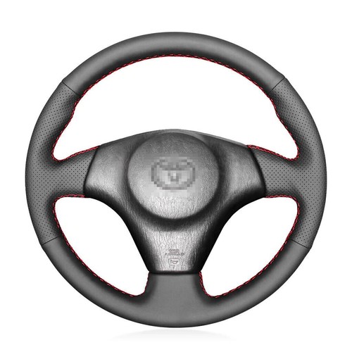 Leather red thread steering - leather,