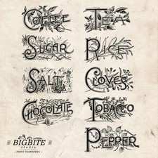 Water decal herbs spices - water,