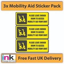 3 X Disabled Sign Mobility