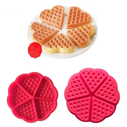 Waffle pan heart silicone - pan,