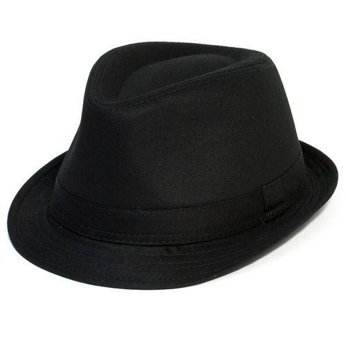 Unisex black trilby hat - trilby,