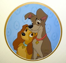 Disney Cel LADY AND THE TRAMP Portrait of Love Ltd Edition 200 Animation Art ❤️