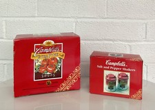Vintage Campbell’s Soup Tin and Salt Pepper Shakers Set New Unused Collectible