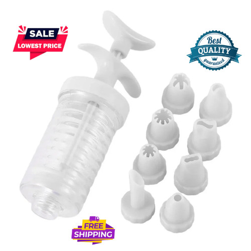 8pcs set icing syringe - icing, gun