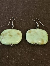 Beautiful Pair Of Marbled Agate Drop Earrings, Most Unusual Excellent Condition