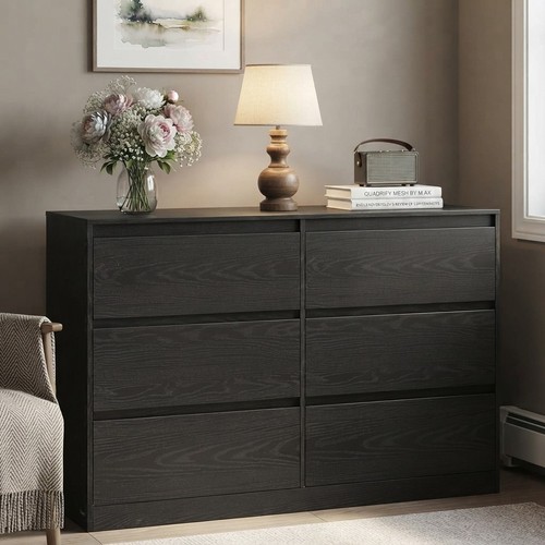 Modern ebony black chest - modern,