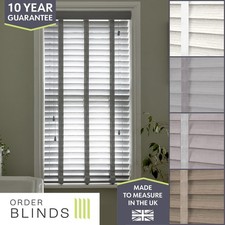 Grey Faux Wood Venetian Blinds