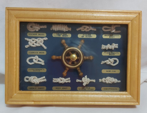 Vintage framed nautical - nautical, knots