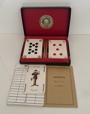 Vintage Waddingtons Canasta Card Game Original Box & Rules