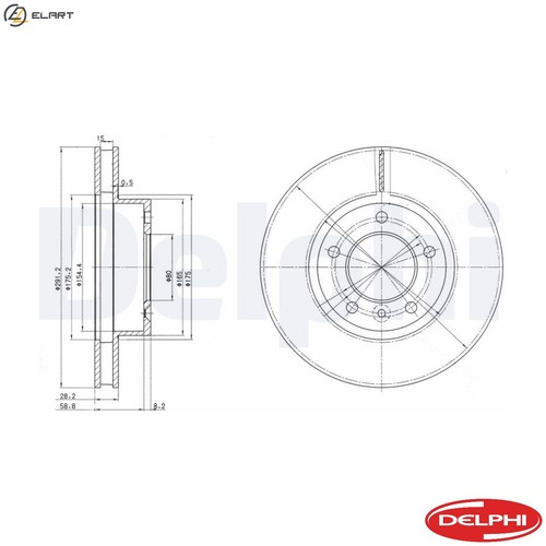 Brake disc bg2613 for - brake,