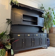 Large Stag Dresser Black Sideboard Hutch