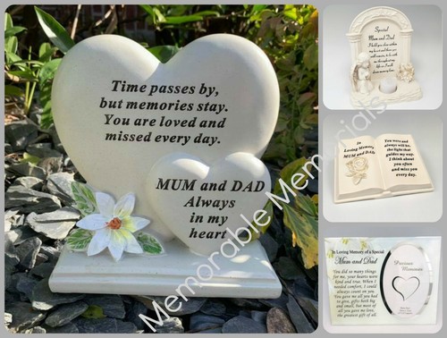 Mum and dad memorial plaque - mum,