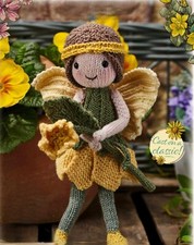 Knitting pattern copy Spring fairy Primrose toy 9 inches tall 4ply  347