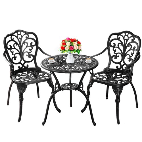 Piece patio bistro set cast - 3,