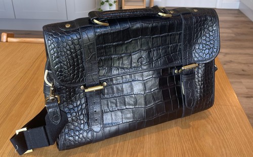 Vintage black mulberry - vintage, croc