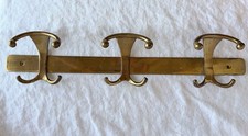 Brass hat coat rack for wall