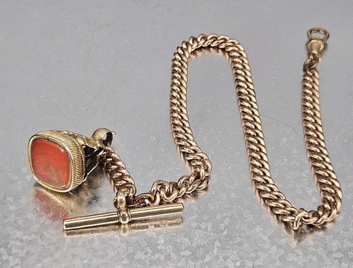 Antique rolled gold albert - rolled,