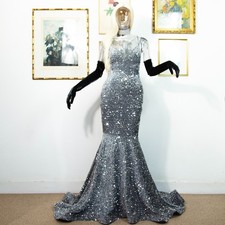 Vintage 90s Silver Sequin