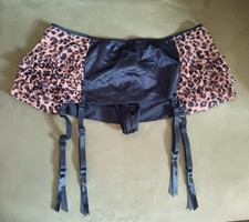 Leopard print garter belt - print,