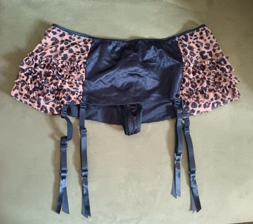 Leopard print garter belt - leopard,